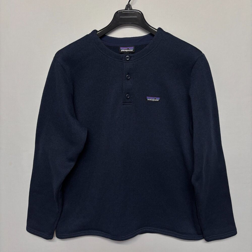 Patagonia Men Fleece Better Sweater Henley Pullover Size XL X-Large Blue D135 12